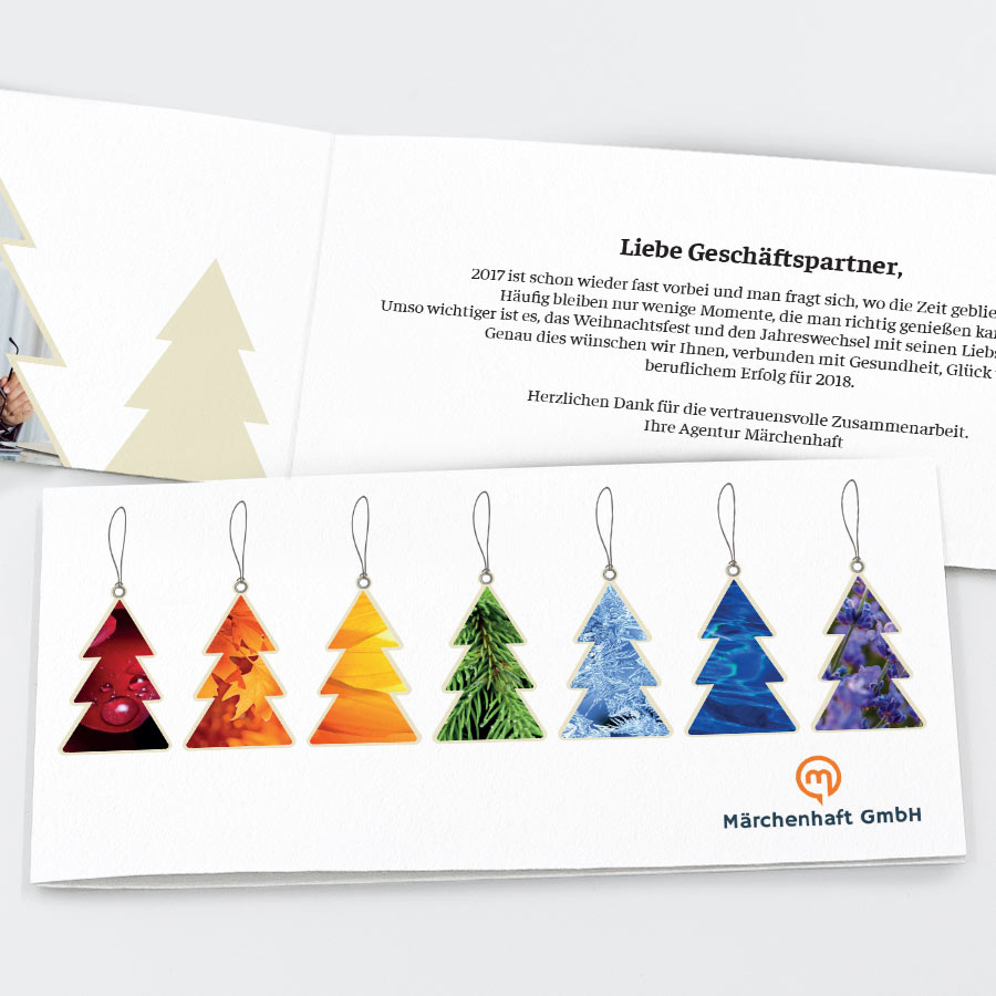 Anhänger Geschäftliche Weihnachtskarte