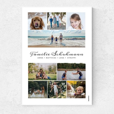 Familienfotos Poster Weihnachtskarte