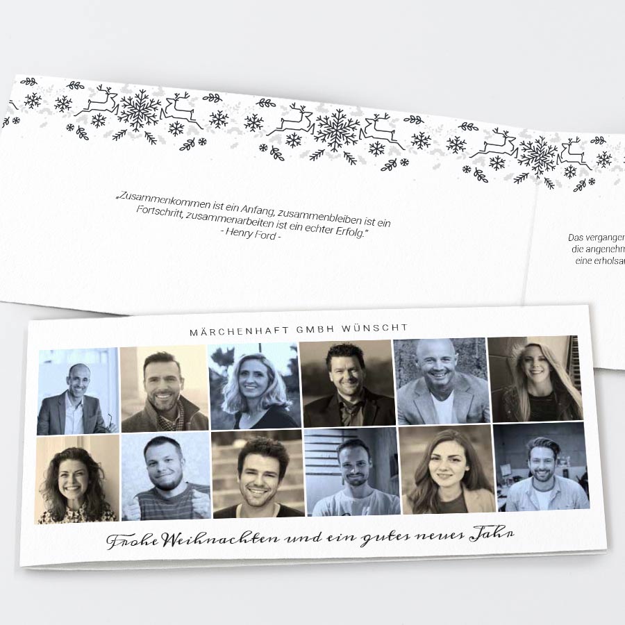 Fotoset Geschäftliche Weihnachtskarte