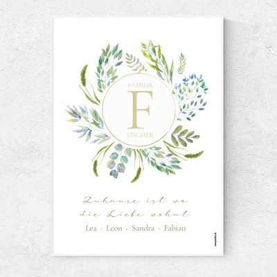 Unser Zuhause Poster Weihnachtskarte