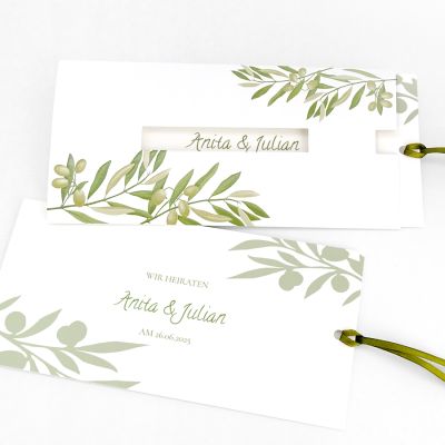 Olive Hochzeitseinladung