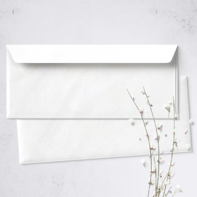Umschlag für Lange Karte Weiß, 220 x 110 mm Briefumschlag / Kuvert