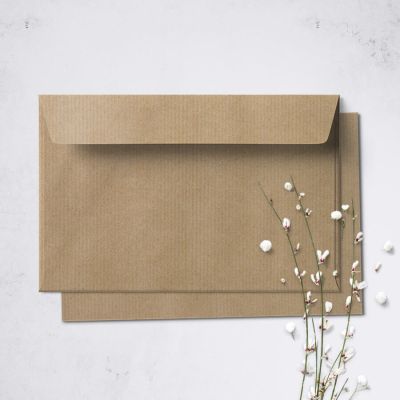 Umschlag für Postkarte Kraftpapier, 162 x 114 mm Briefumschlag / Kuvert