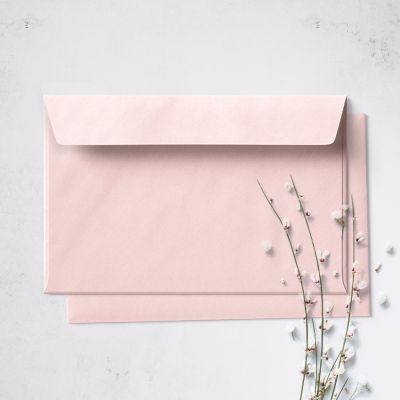 Umschlag für Postkarte Rosa, 162 x 114 mm Briefumschlag / Kuvert