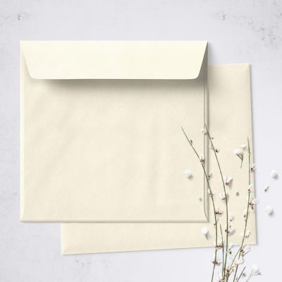 Umschlag für quadratische Karte Beige, 150 x 150 mm Briefumschlag / Kuvert