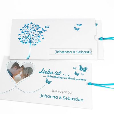 Schmetterlingstanz Hochzeitseinladung