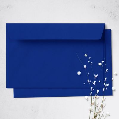 Umschlag für Große Karte Royalblau, 176 x 125 mm Briefumschlag / Kuvert