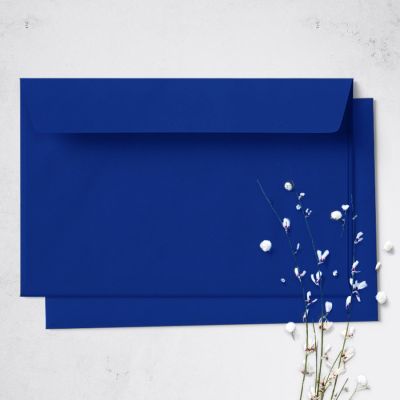 Umschlag für Große Karte Royalblau, 176 x 125 mm Busta