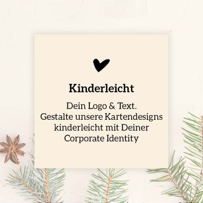 Kinderleicht Geschäftliche Weihnachtskarte