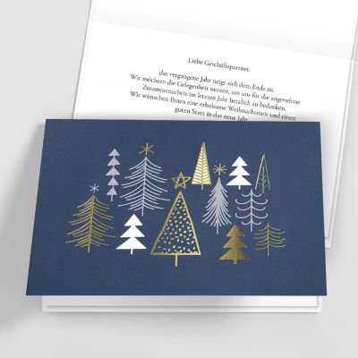 Edle Baumvielfalt Geschäftliche Weihnachtskarte