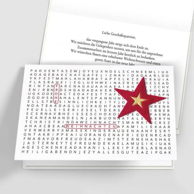 Edler Buchstabenzauber Geschäftliche Weihnachtskarte