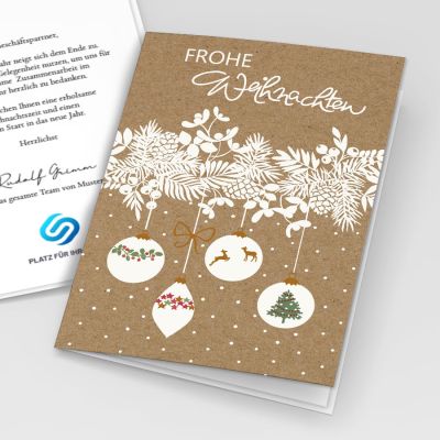 Edler Winterschmuck Geschäftliche Weihnachtskarte