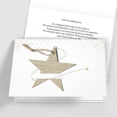 Edler Wunschstern Geschäftliche Weihnachtskarte