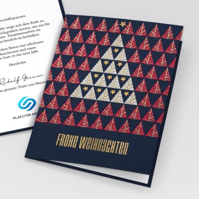 Edles Baumdekor Geschäftliche Weihnachtskarte