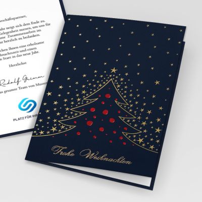 Edle Sternenpracht Geschäftliche Weihnachtskarte