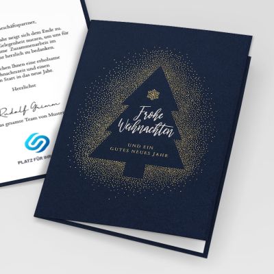 Edle Tanne Geschäftliche Weihnachtskarte