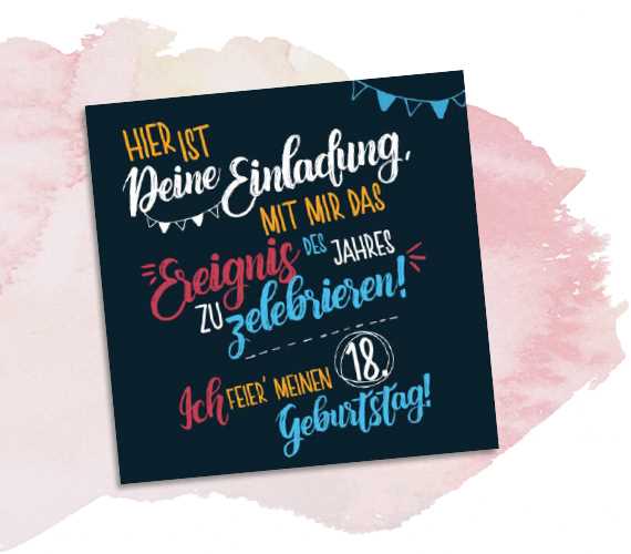 Einladung zum 18. Geburtstag Geburtstagseinladung