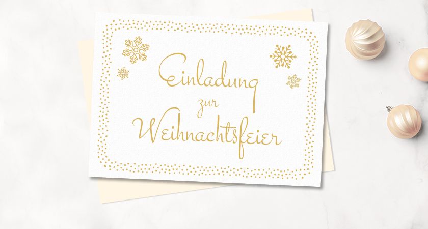 Einladungen zur Weihnachtsfeier