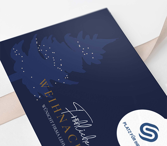 Geschäftliche Weihnachtskarte Glitzertanne Geschäftliche Weihnachtskarte Glitzertanne