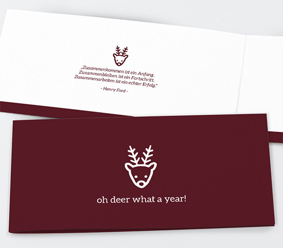 Geschäftliche Weihnachtskarte Oh Deer Geschäftliche Weihnachtskarte Oh Deer